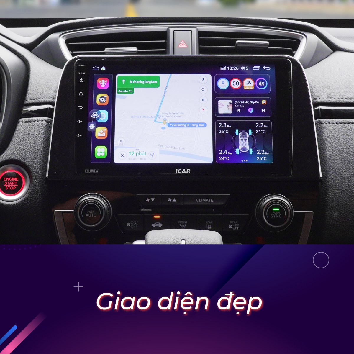 MÀN HÌNH ANDROID LIỀN CAM 360 ELLIVIEW S5 DELUXE